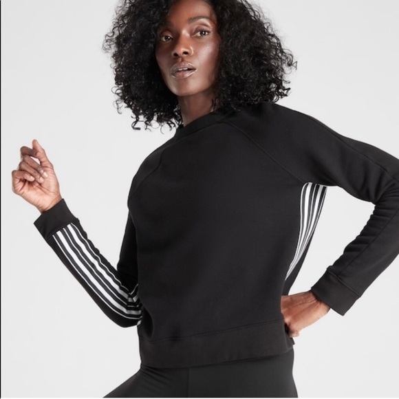 Athleta 24/7 Striped Side Crewneck Pullover Sweatshirt - Picture 1 of 14